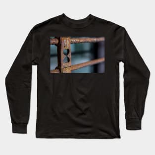 Unique street photography of Rusted love shutter gate Long Sleeve T-Shirt